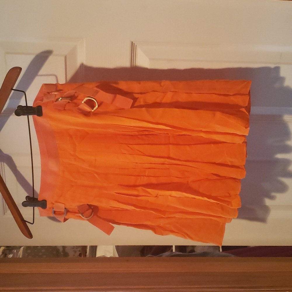 Hilfiger Orange Silk Skirt